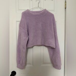 SHEIN Soft Lilac Fleece Jacket